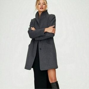Aritzia Wilfred Cocoon Wool coat Charcoal XS